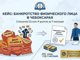 Банкротство физического лица в Чебоксарах. Как мы законно списали 3,5 млн рублей долгов за 7 месяцев